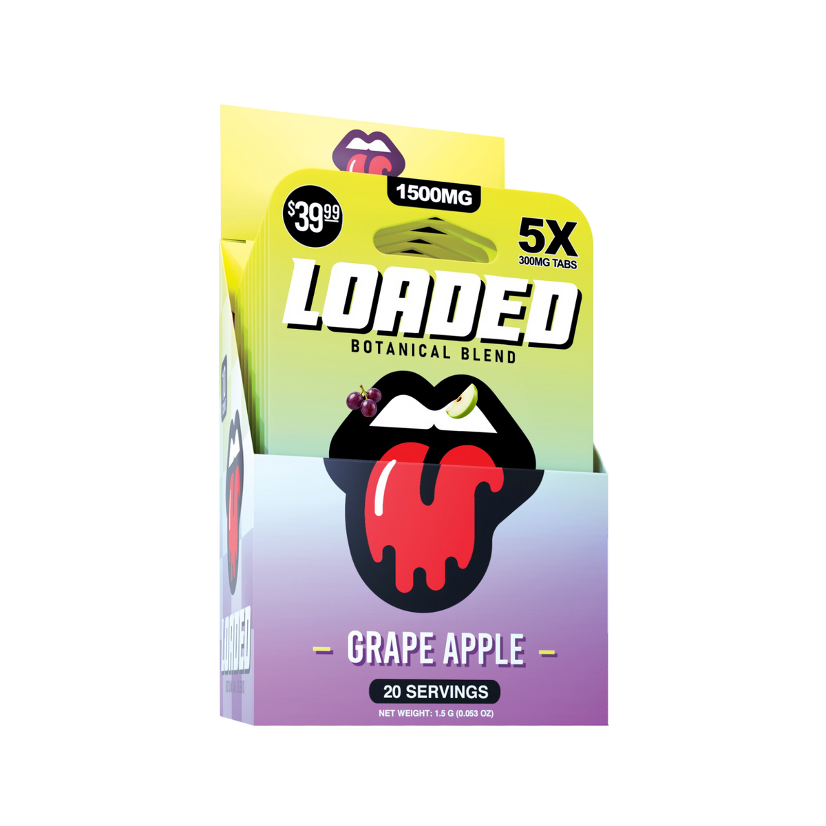 Loaded 1500MG Grape Apple display pack