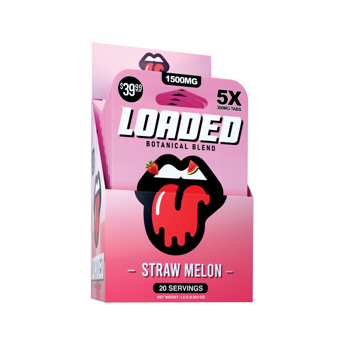 Loaded 1500MG Straw Melon packaging