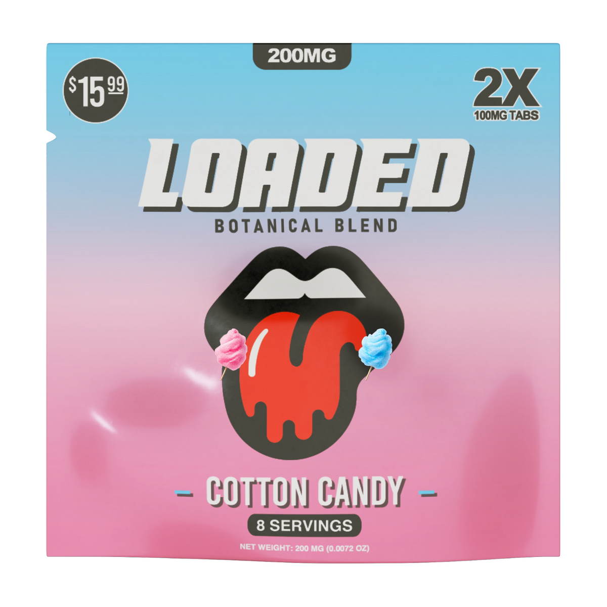 Loaded 200MG Cotton Candy pouch