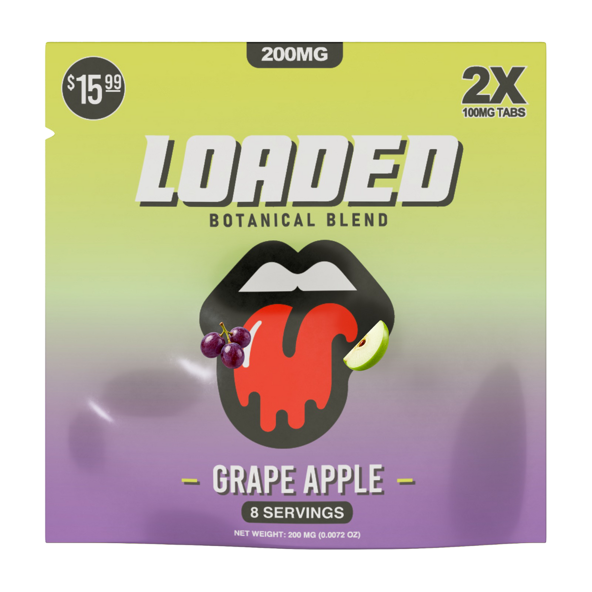 Loaded 200MG Grape Apple pouch