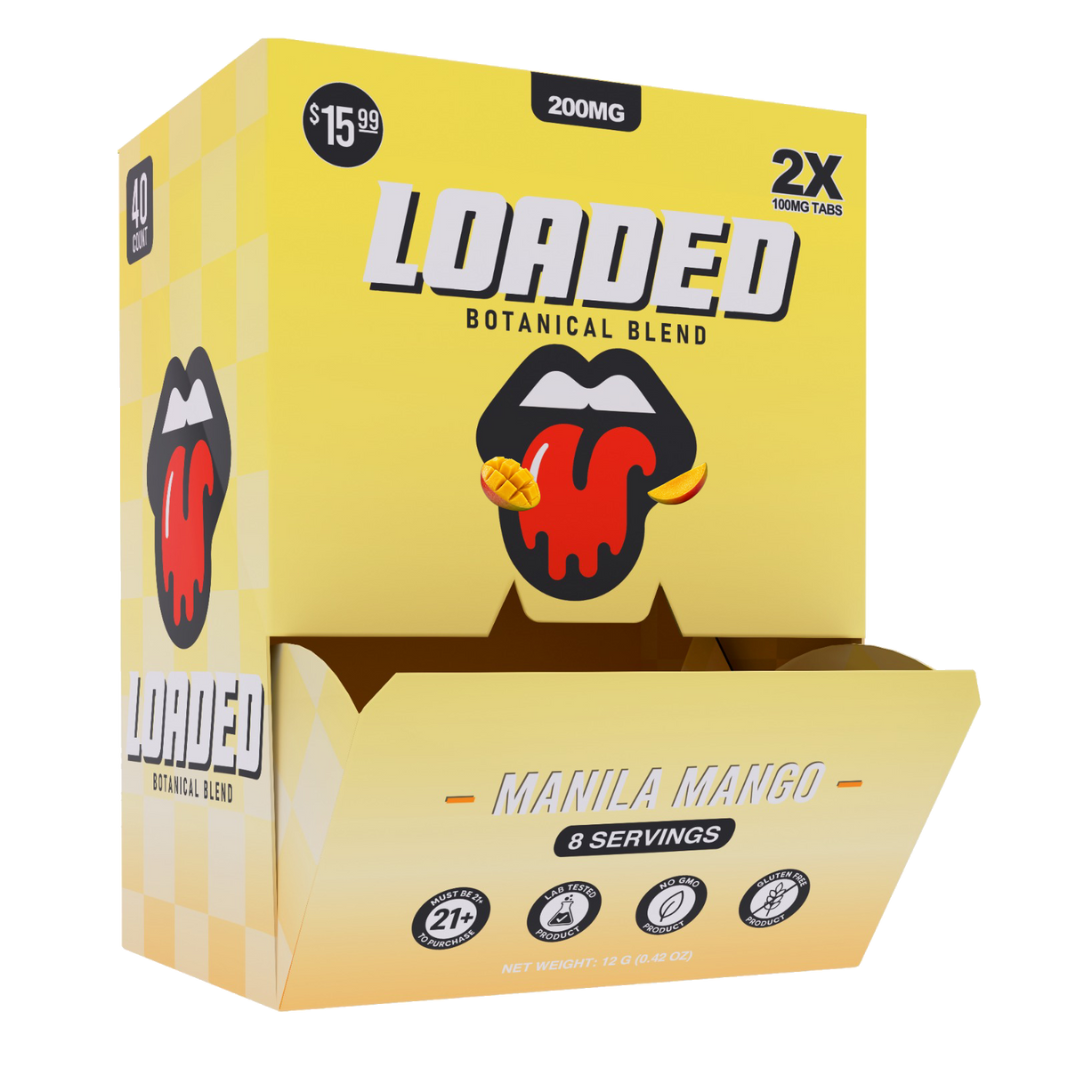 Loaded 200MG Manila Mango display pack