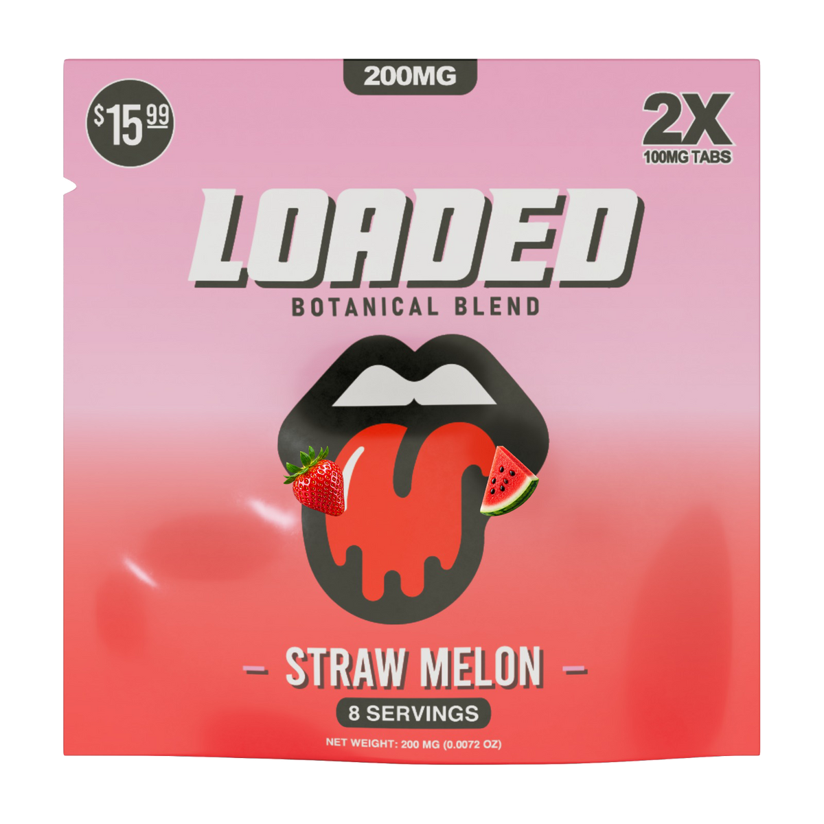 Loaded 200MG Straw Melon pouch