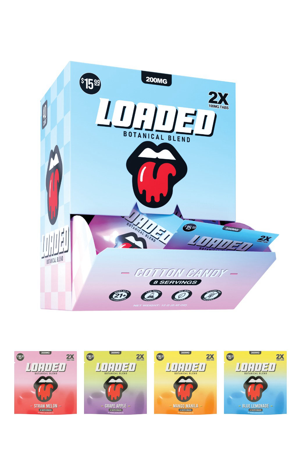 Loaded Kratom five-flavor assortment